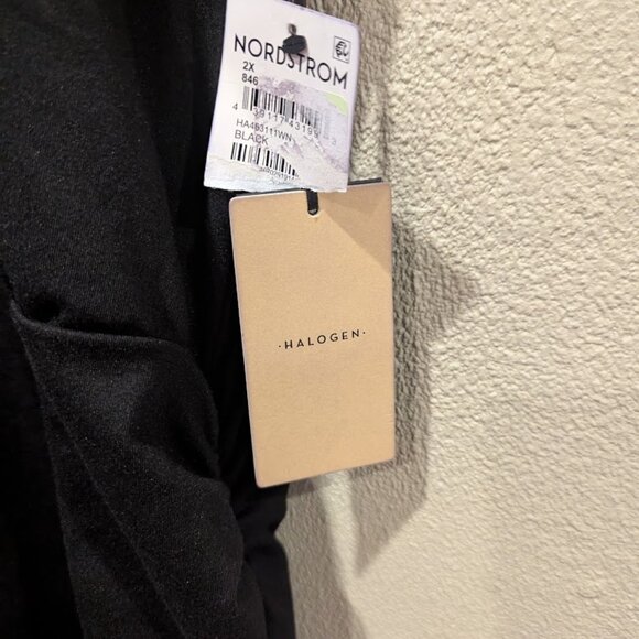 Halogen * Women’s Gathered Midi Dress * Size 2X – Black (NWT) 🖤 - Picture 4 of 7